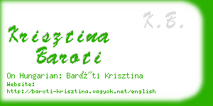 krisztina baroti business card